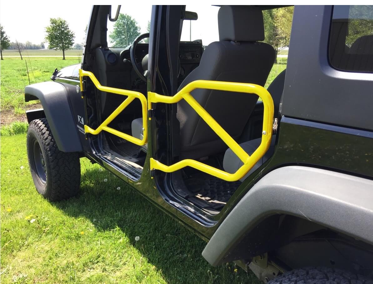 Steinjäger Doors Wrangler JK 2007-2018 Trail, Tubular Style Front and Rear Doors Lemon Peel