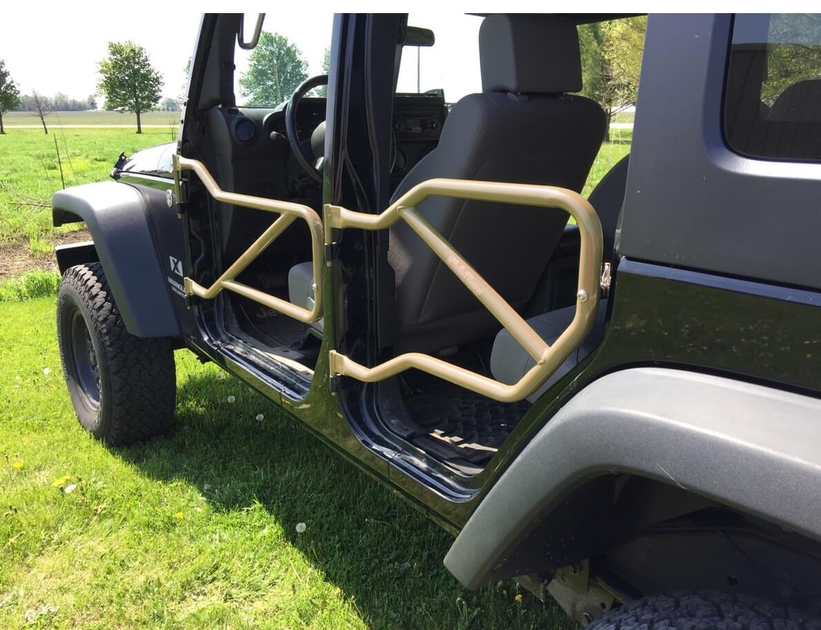 Steinjäger Doors Wrangler JK 2007-2018 Trail, Tubular Style Front and Rear Doors Military Beige