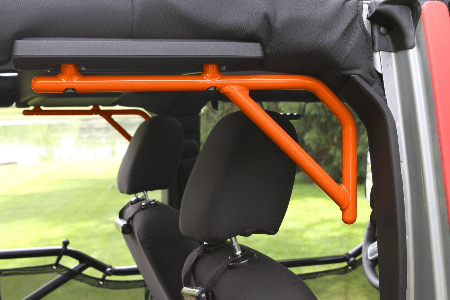 Steinjäger Interior Accessories Wrangler JK 2007-2018 Grab Handles Rear for 4 Door JKU Fluorescent Orange