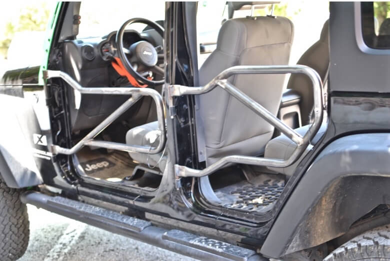 Steinjäger Doors Wrangler JK 2007-2018 Trail, Tubular Style Front and Rear Doors Bare Metal