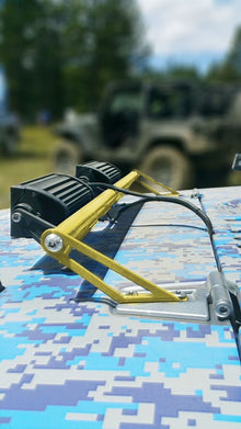 Steinjäger Exterior Accessories Wrangler JK 2007-2018 Light Mounts Hood Hinge Brackets and Lights Lemon Peel