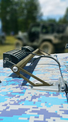 Steinjäger Exterior Accessories Wrangler JK 2007-2018 Light Mounts Hood Hinge Brackets and Lights Locas Green