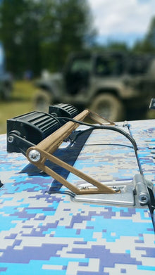 Steinjäger Exterior Accessories Wrangler JK 2007-2018 Light Mounts Hood Hinge Brackets and Lights Military Beige