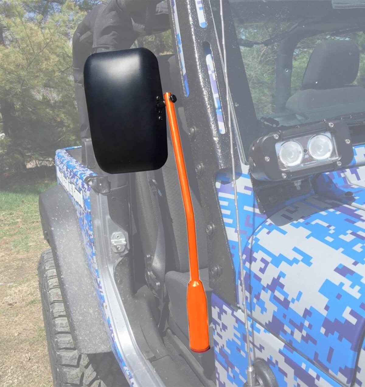 Steinjäger Exterior Accessories Wrangler JL 2018 to Present Mirrors Isolated Leg Kit Fluorescent Orange