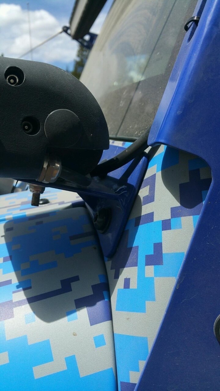 Steinjäger Exterior Accessories Wrangler JK 2007-2018 Light Mounts Lower Windshield Brackets and Lights Playboy Blue