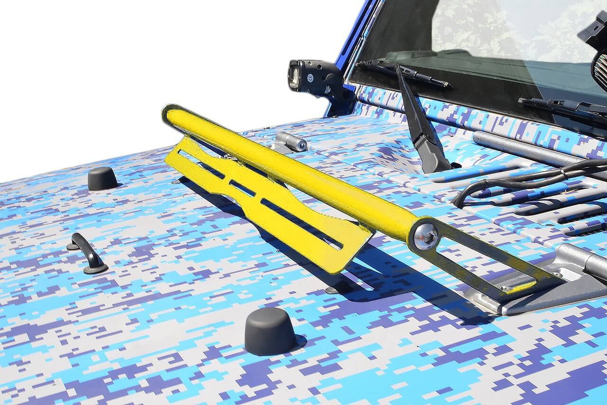 Steinjäger Exterior Accessories Wrangler JK 2007-2018 Light Mounts Hood Hinge Mount Brackets Lemon Peel