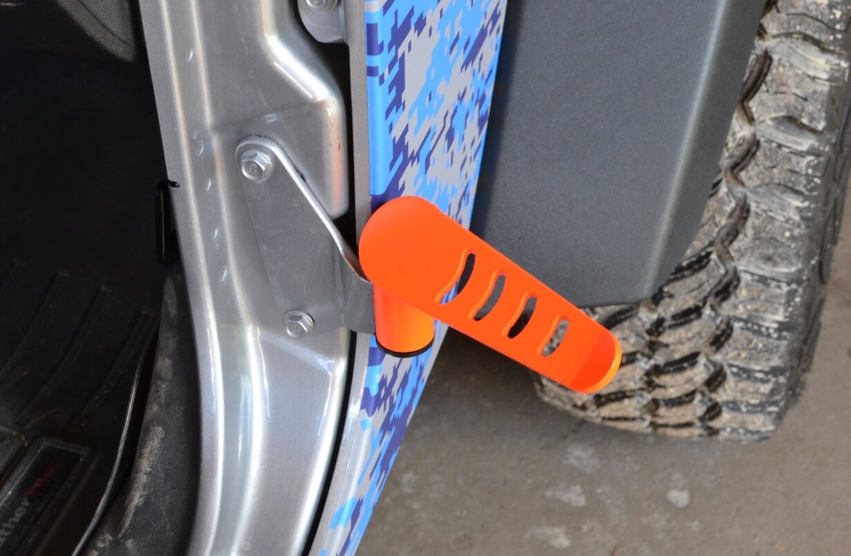 Steinjäger Exterior Accessories Wrangler JK 2007-2018 Foot Pegs Fluorescent Orange