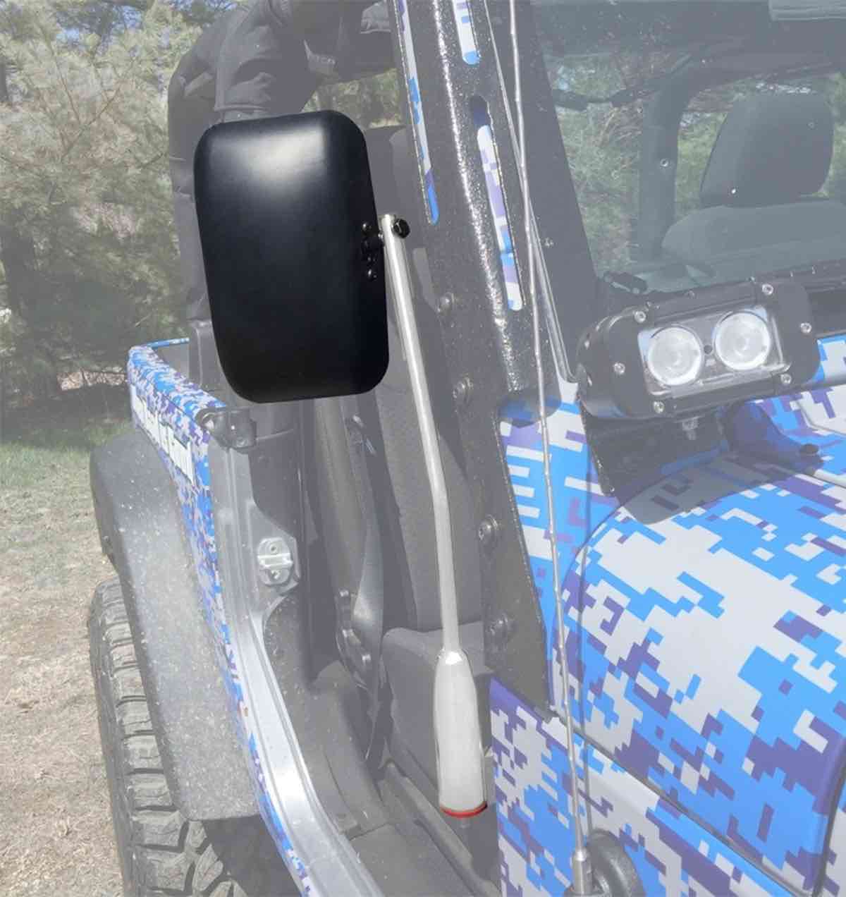 Steinjäger Exterior Accessories Wrangler JL 2018 to Present Mirrors Isolated Leg Kit Cloud White