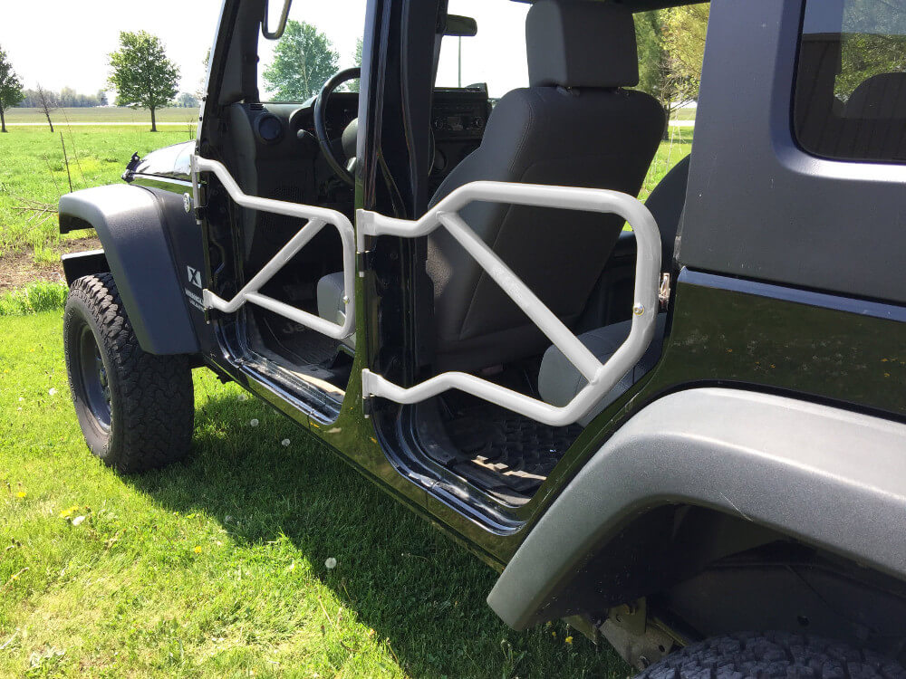 Steinjäger Doors Wrangler JK 2007-2018 Trail, Tubular Style Front and Rear Doors Cloud White