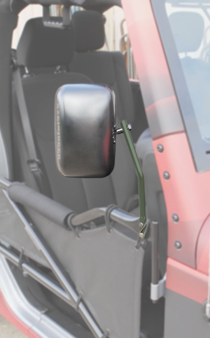 Steinjäger Doors Wrangler JK 2007-2018 Mirror Legs to Fit Tube Doors Locas Green