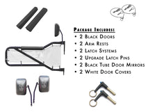 Steinjäger Doors Wrangler JK 2007-2018 Trail, Tubular Style Kit, Front Doors Black Doors - White Covers