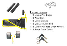 Steinjäger Doors Wrangler JK 2007-2018 Trail, Tubular Style Kit, Front Doors Lemon Peel Doors - Black Covers