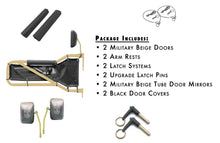Steinjäger Doors Wrangler JK 2007-2018 Trail, Tubular Style Kit, Front Doors Military Beige Doors - Black Covers