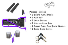 Steinjäger Doors Wrangler JK 2007-2018 Trail, Tubular Style Kit, Front Doors Sinbad Purple Doors - Black Covers