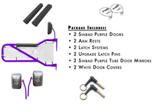 Steinjäger Doors Wrangler JK 2007-2018 Trail, Tubular Style Kit, Front Doors Sinbad Purple Doors - White Covers