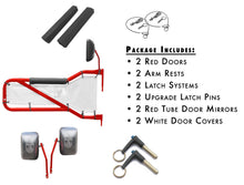 Steinjäger Doors Wrangler JK 2007-2018 Trail, Tubular Style Kit, Front Doors Red Baron Doors - White Covers