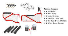 Steinjäger Doors Wrangler JK 2007-2018 Trail, Tubular Style Kit, Front and Rear Red Baron Doors - White Covers