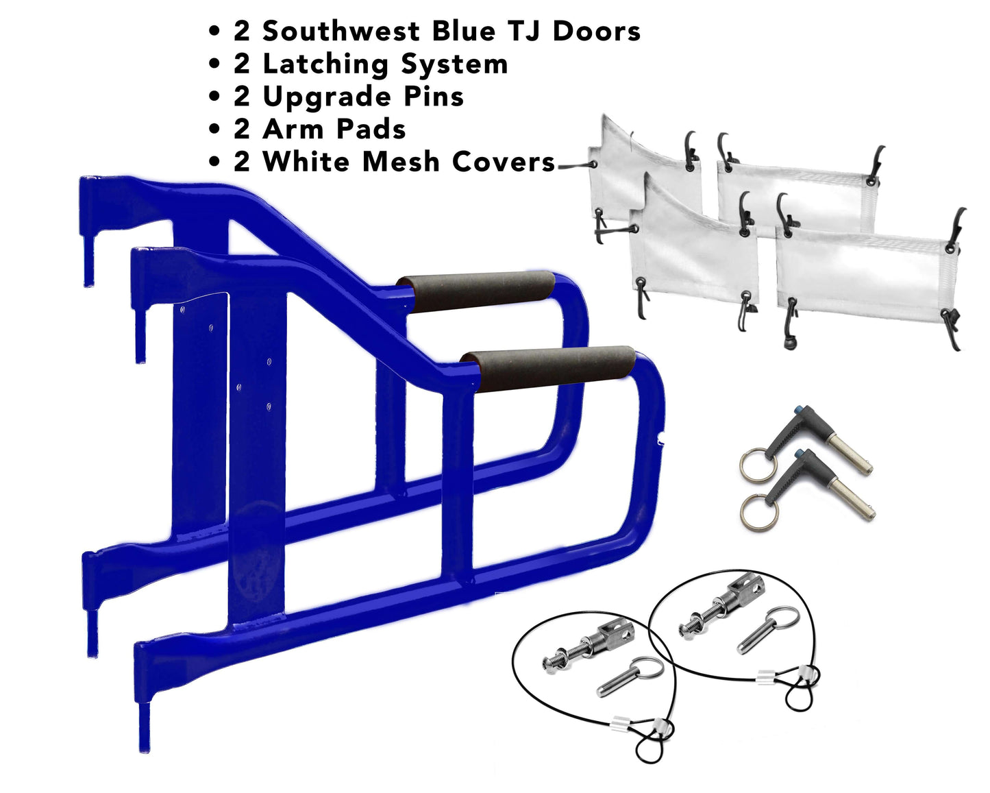 Steinjäger Doors Wrangler TJ 1997-2006 Trail, Tubular Style Southwest Blue