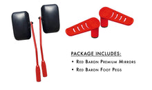 Steinjäger Exterior Accessories Wrangler JL 2018-2025 Mirror and Foot Peg Kit Red Baron