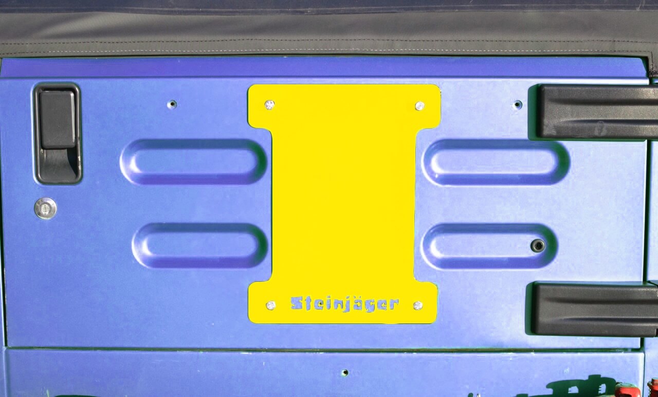 Steinjäger Wheels and Tires Wrangler TJ 1997-2006 Spare Tire Delete Plate Lemon Peel