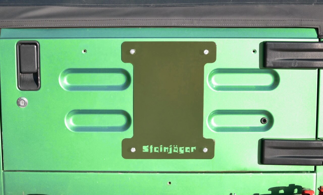 Steinjäger Wheels and Tires Wrangler TJ 1997-2006 Spare Tire Delete Plate Locas Green