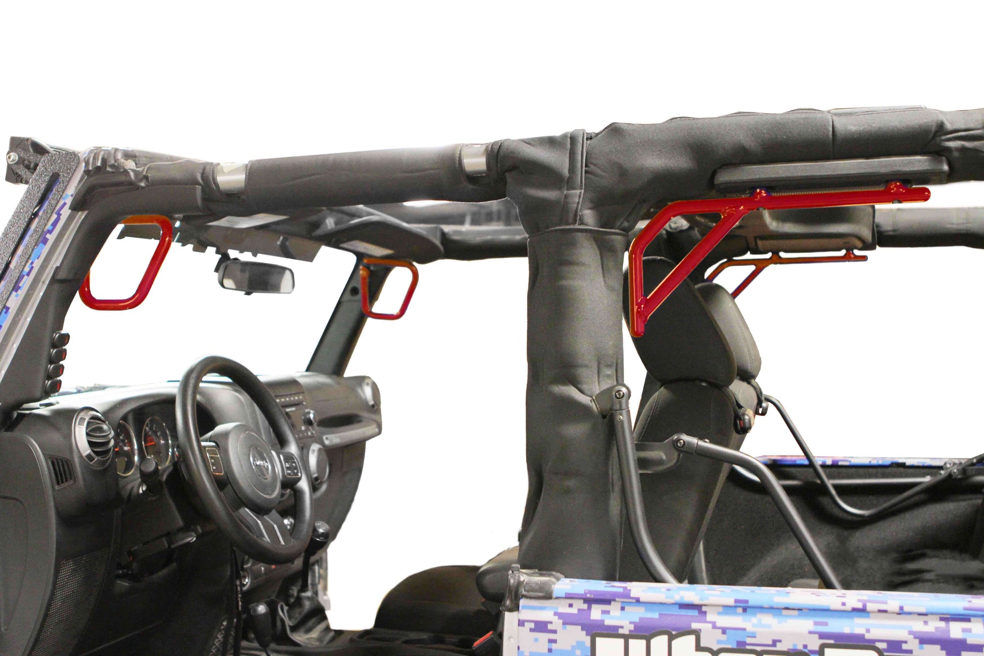 Steinjäger Interior Accessories Wrangler JK 2007-2018 Grab Handles Front and Rear for 2 Door JK Red Baron
