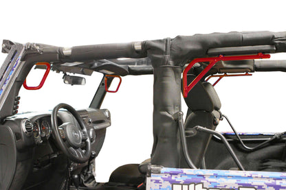 Steinjäger Interior Accessories Wrangler JK 2007-2018 Grab Handles Front and Rear for 2 Door JK Red Baron