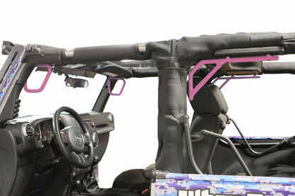 Steinjäger Interior Accessories Wrangler JK 2007-2018 Grab Handles Front and Rear for 2 Door JK Pinky