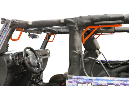 Steinjäger Interior Accessories Wrangler JK 2007-2018 Grab Handles Front and Rear for 2 Door JK Fluorescent Orange