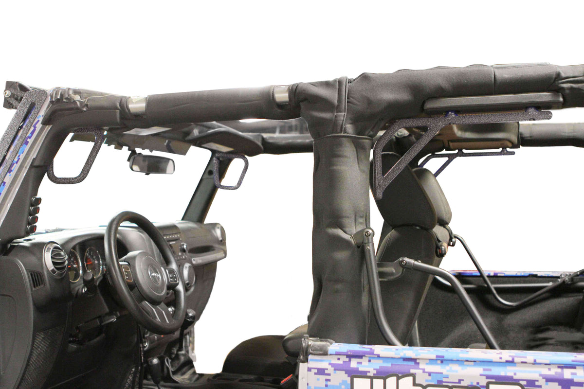 Steinjäger Interior Accessories Wrangler JK 2007-2018 Grab Handles Front and Rear for 2 Door JK Gray Hammertone