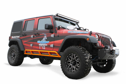 Steinjäger Armor Wrangler JK 2007-2018 Rock Sliders 4 Door Fluorescent Orange