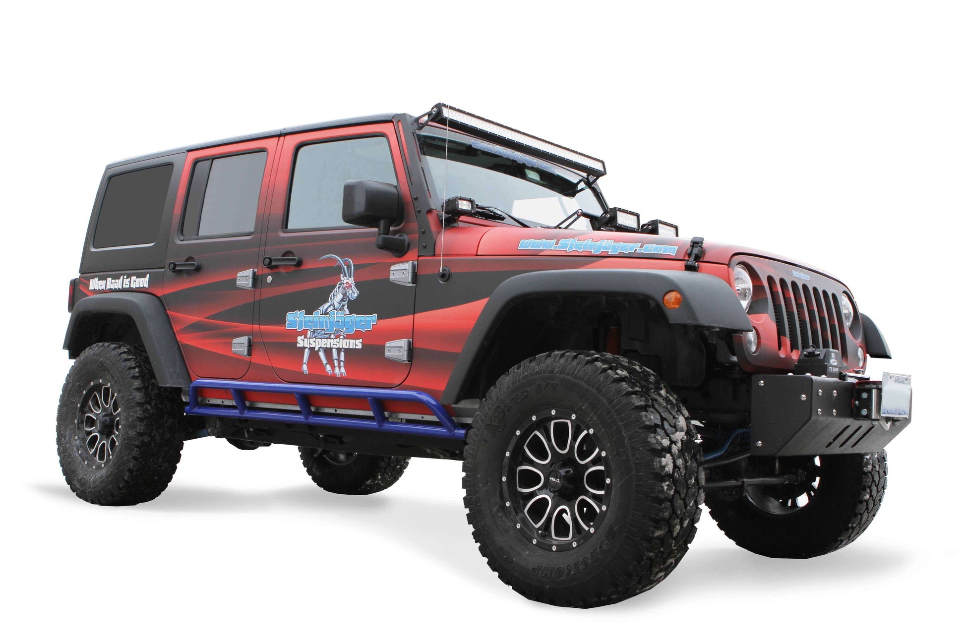 Steinjäger Armor Wrangler JK 2007-2018 Rock Sliders 4 Door Southwest Blue