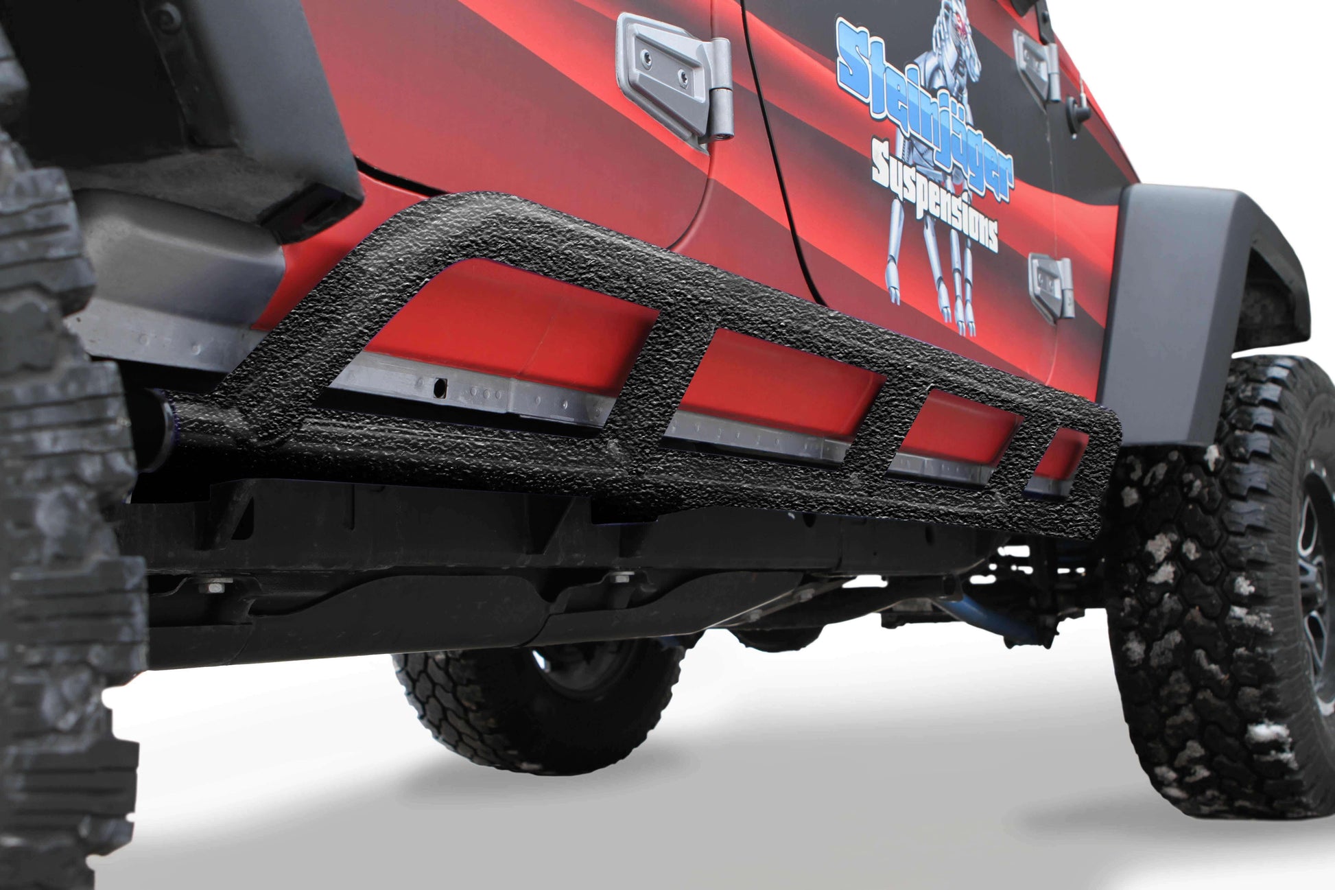 Steinjäger Armor Wrangler JK 2007-2018 Rock Sliders 4 Door Texturized Black