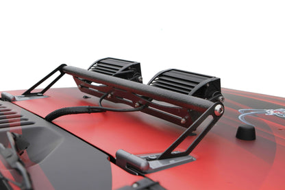 Steinjäger Exterior Accessories Wrangler JK 2007-2018 Light Mounts Hood Hinge Mount Brackets Black Powder Coated