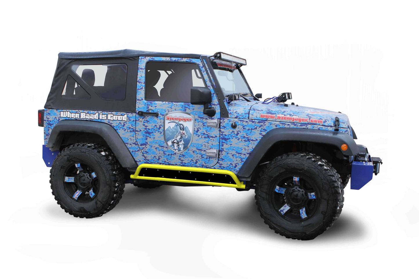 Steinjäger Armor Wrangler JK 2007-2018 Rock Sliders Frame for 2 Door Models Lemon Peel