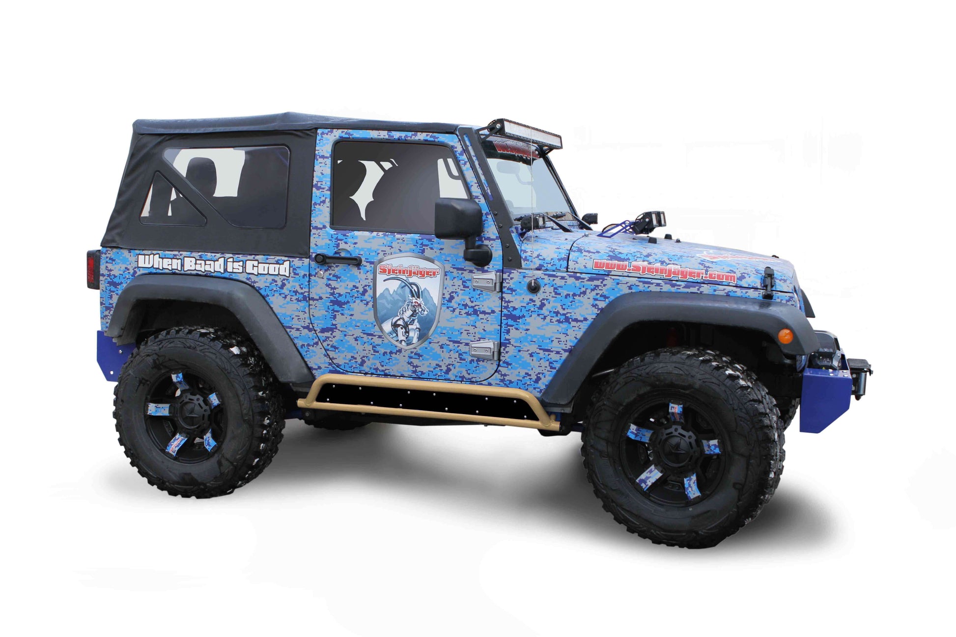 Steinjäger Armor Wrangler JK 2007-2018 Rock Sliders Frame for 2 Door Models Military Beige