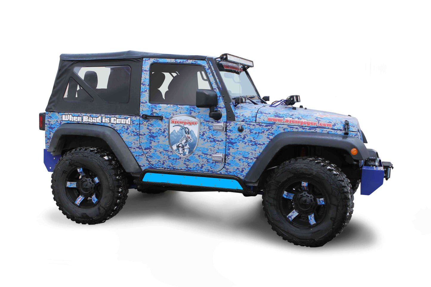 Steinjäger Armor Wrangler JK 2007-2018 Rock Sliders Inserts for 2 Door Models Playboy Blue