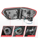 ANZO 2014-2016 Jeep Grand Cherokee LED Taillights Red/Clear