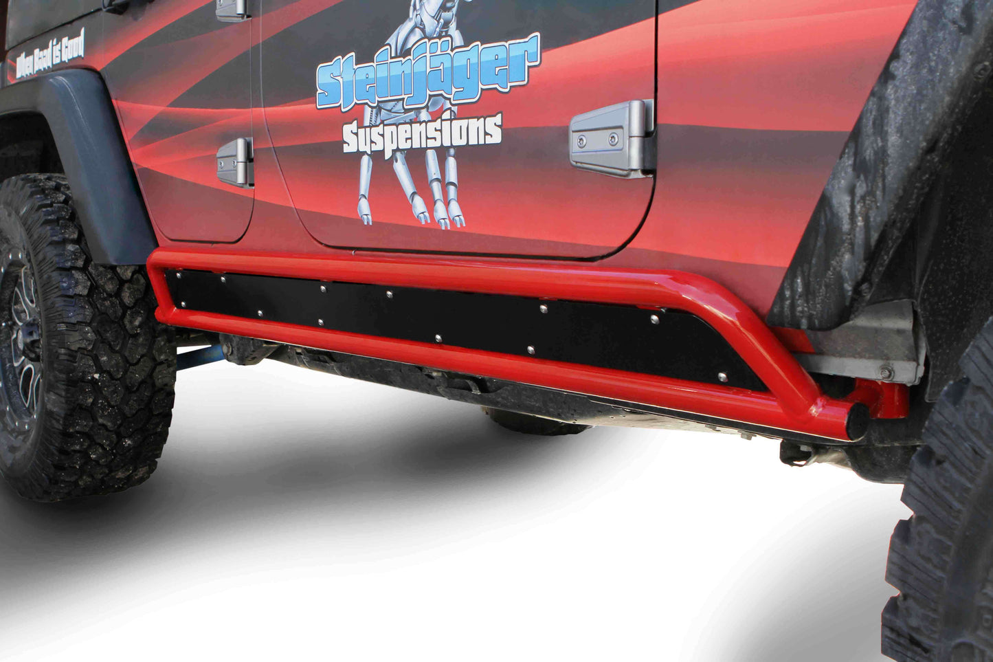 Steinjäger Armor Wrangler JK 2007-2018 Rock Sliders Inserts for 4 Door Models Bare