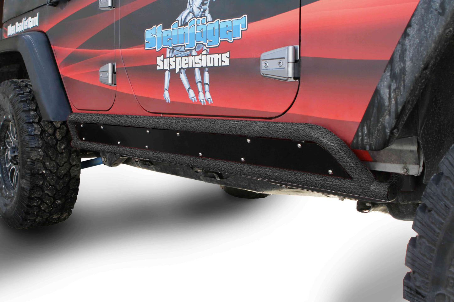 Steinjäger Armor Wrangler JK 2007-2018 Rock Sliders Phantom Frame for 4 Door Models Texturized Black