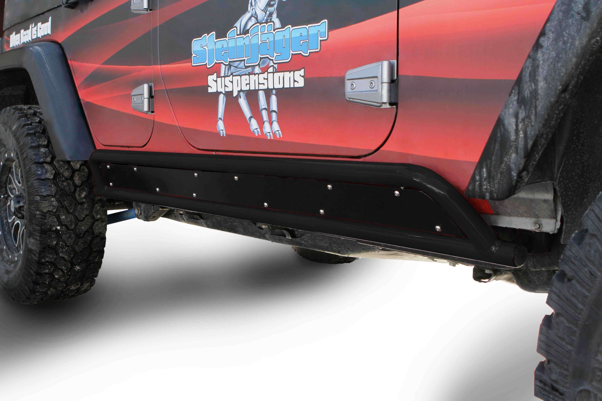 Steinjäger Armor Wrangler JK 2007-2018 Rock Sliders Phantom Frame for 4 Door Models Bare