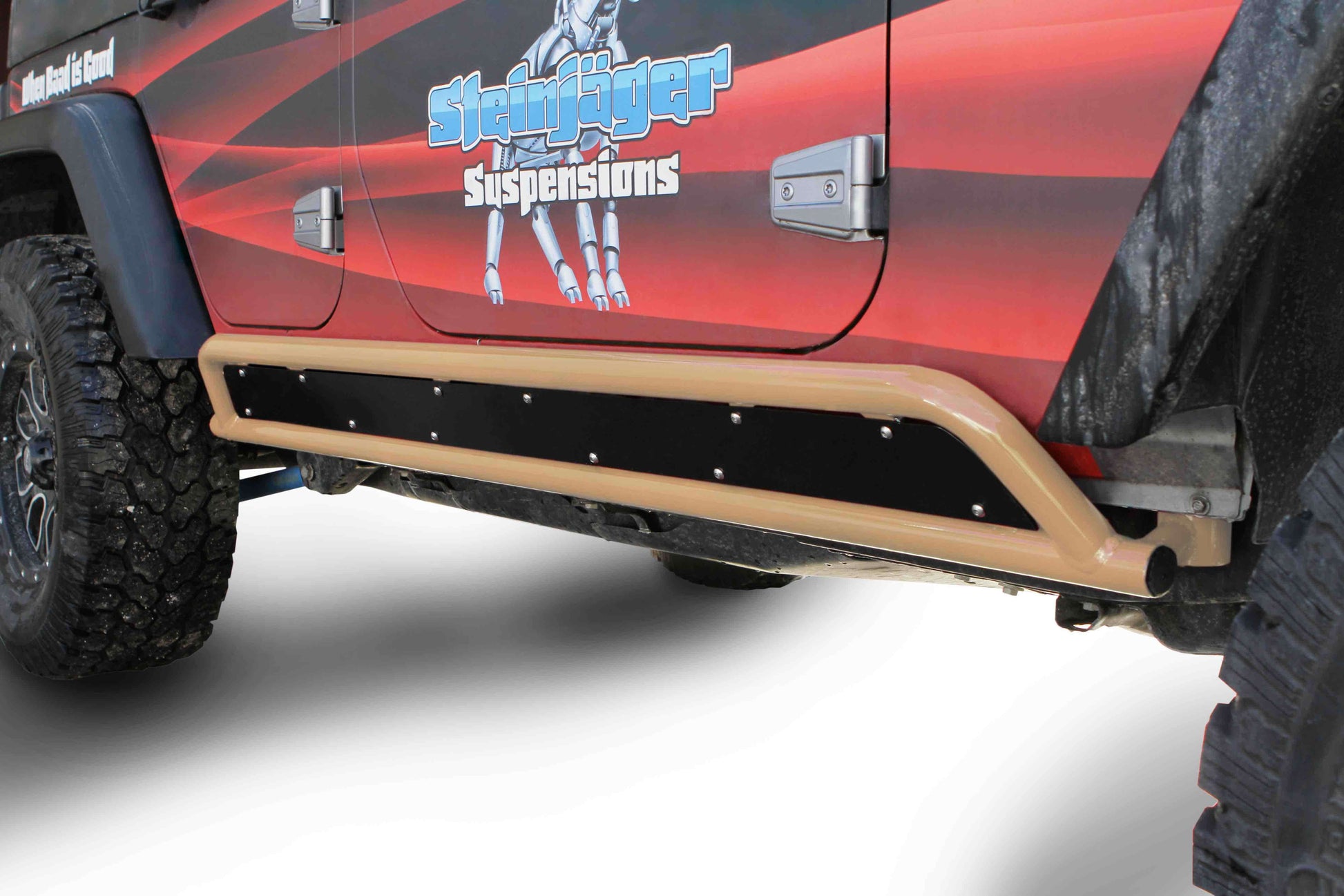 Steinjäger Armor Wrangler JK 2007-2018 Rock Sliders Phantom Frame for 4 Door Models Military Beige