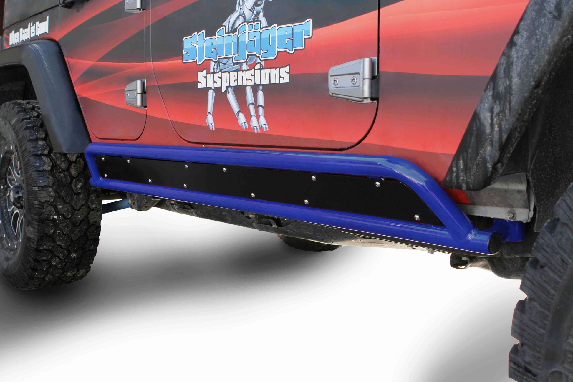 Steinjäger Armor Wrangler JK 2007-2018 Rock Sliders Phantom Frame for 4 Door Models Southwest Blue
