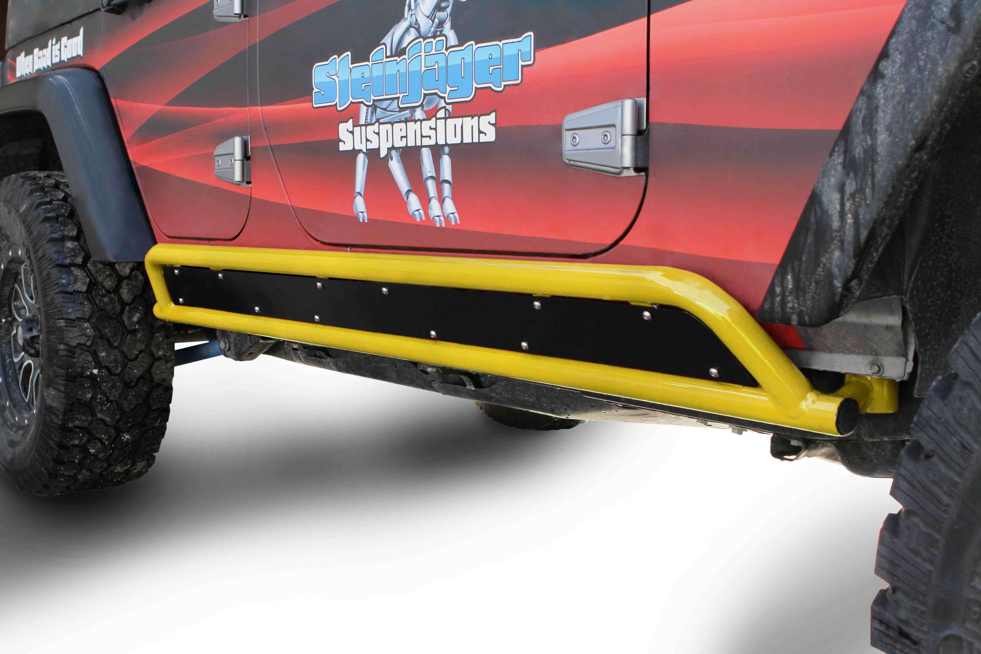 Steinjäger Armor Wrangler JK 2007-2018 Rock Sliders Phantom Frame for 4 Door Models Lemon Peel