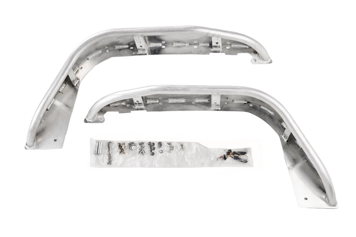 Jeep JT Full Assault Raw Aluminum Fender Kit - Front