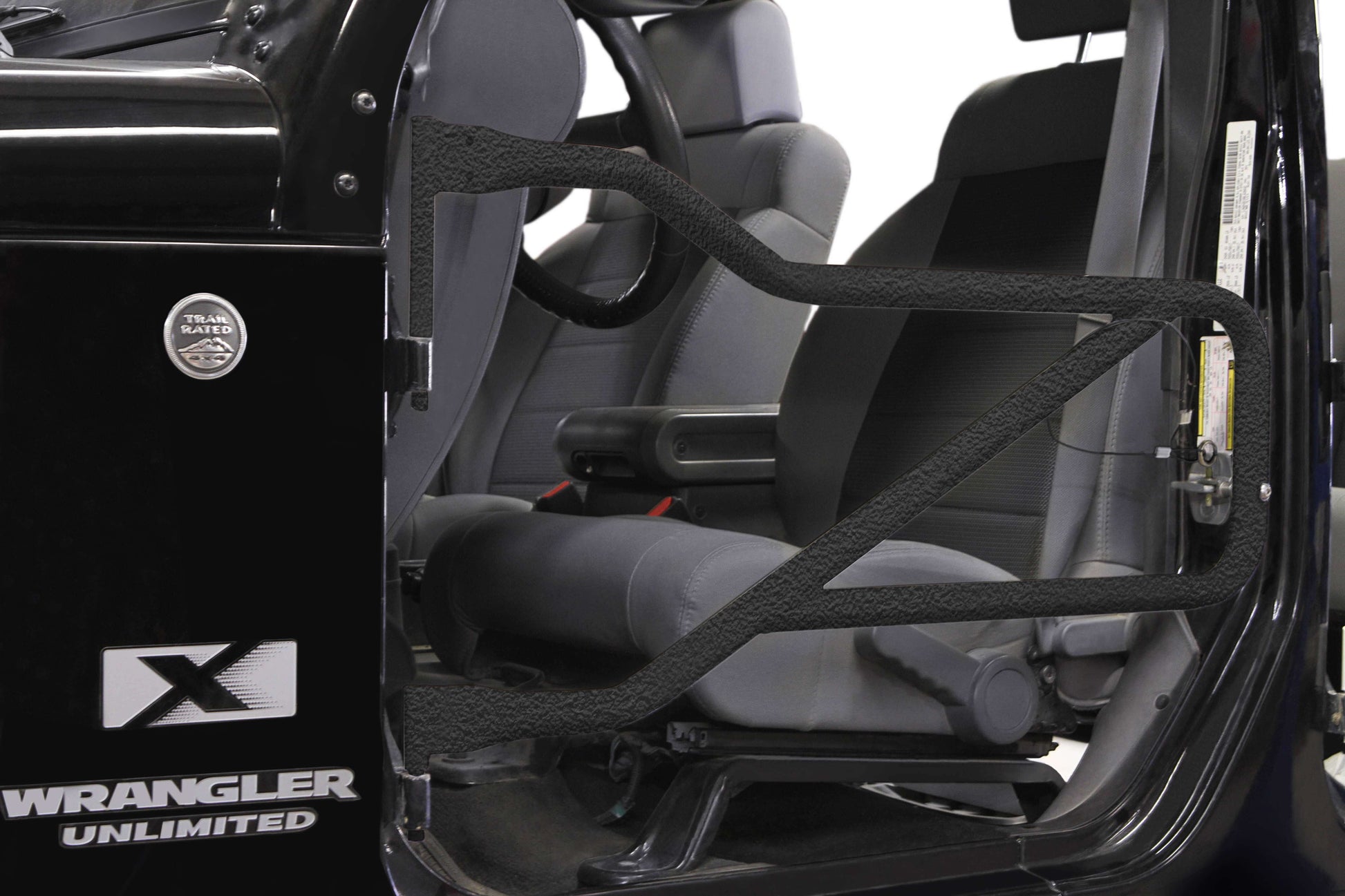Steinjäger Doors Wrangler JK 2007-2018 Trail, Tubular Style Front Doors Texturized Black
