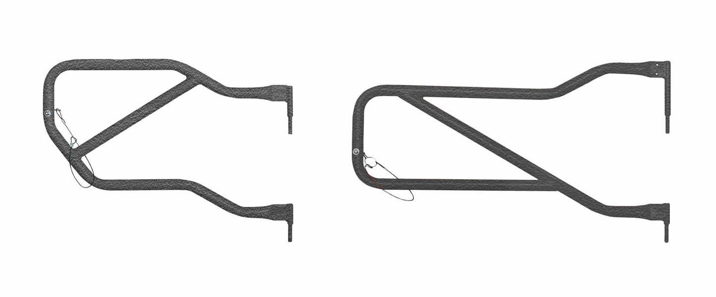 Steinjäger Doors Wrangler JK 2007-2018 Trail, Tubular Style Front and Rear Doors Texturized Black