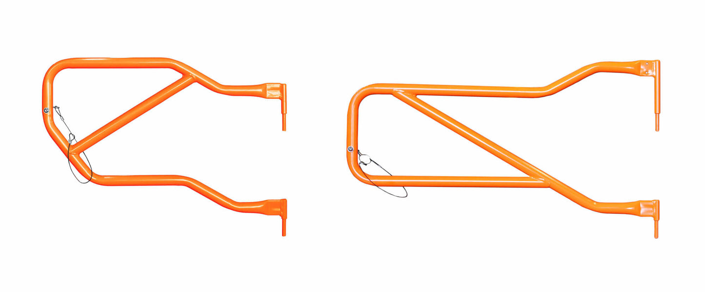 Steinjäger Doors Wrangler JK 2007-2018 Trail, Tubular Style Front and Rear Doors Fluorescent Orange