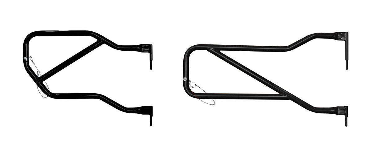 Steinjäger Doors Wrangler JK 2007-2018 Trail, Tubular Style Front and Rear Doors Black