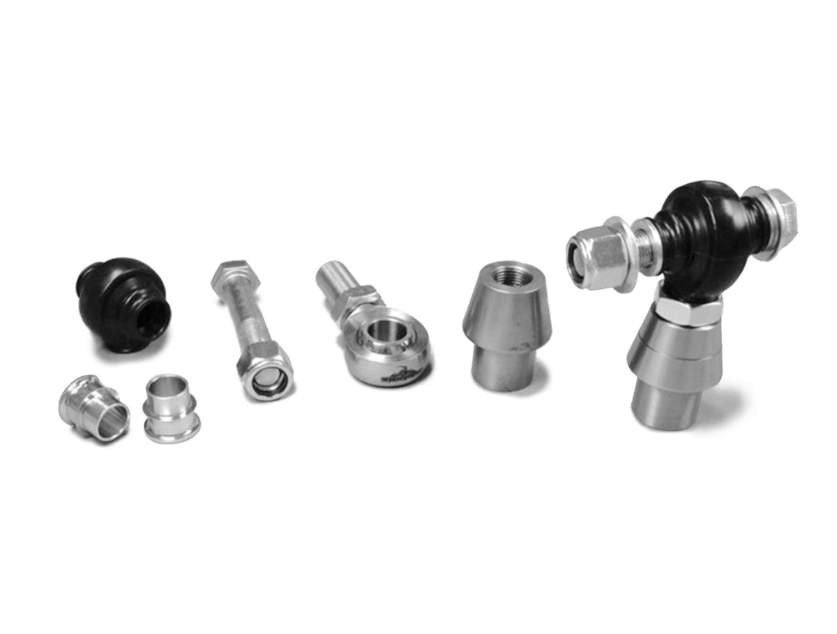 Rod End Kits - Heims, Nuts, Bungs, Inserts and Boots - 5/8-18 RH and LH - Steel Housing, PTFE Race - Fits 1.000 x 0.095 Tubing - 2 Rod Ends